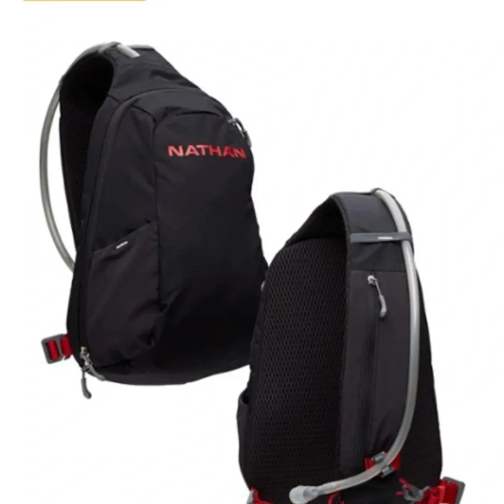 Nathan Limitless Run 8 L Hydration Sling Bag Backpack Black Red NWT Water Vest